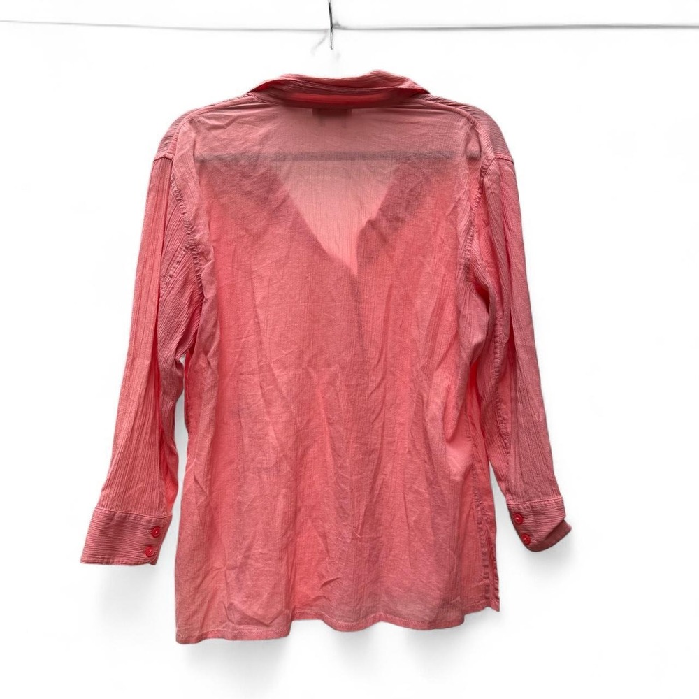 Talbots pink button-up blouse - Picture 5 of 5